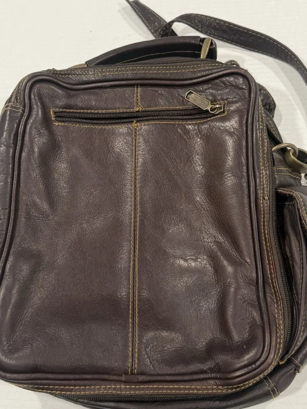 Vintage Cortez Columbian Leather Crossbody Purse Bag Small Messenger Bag